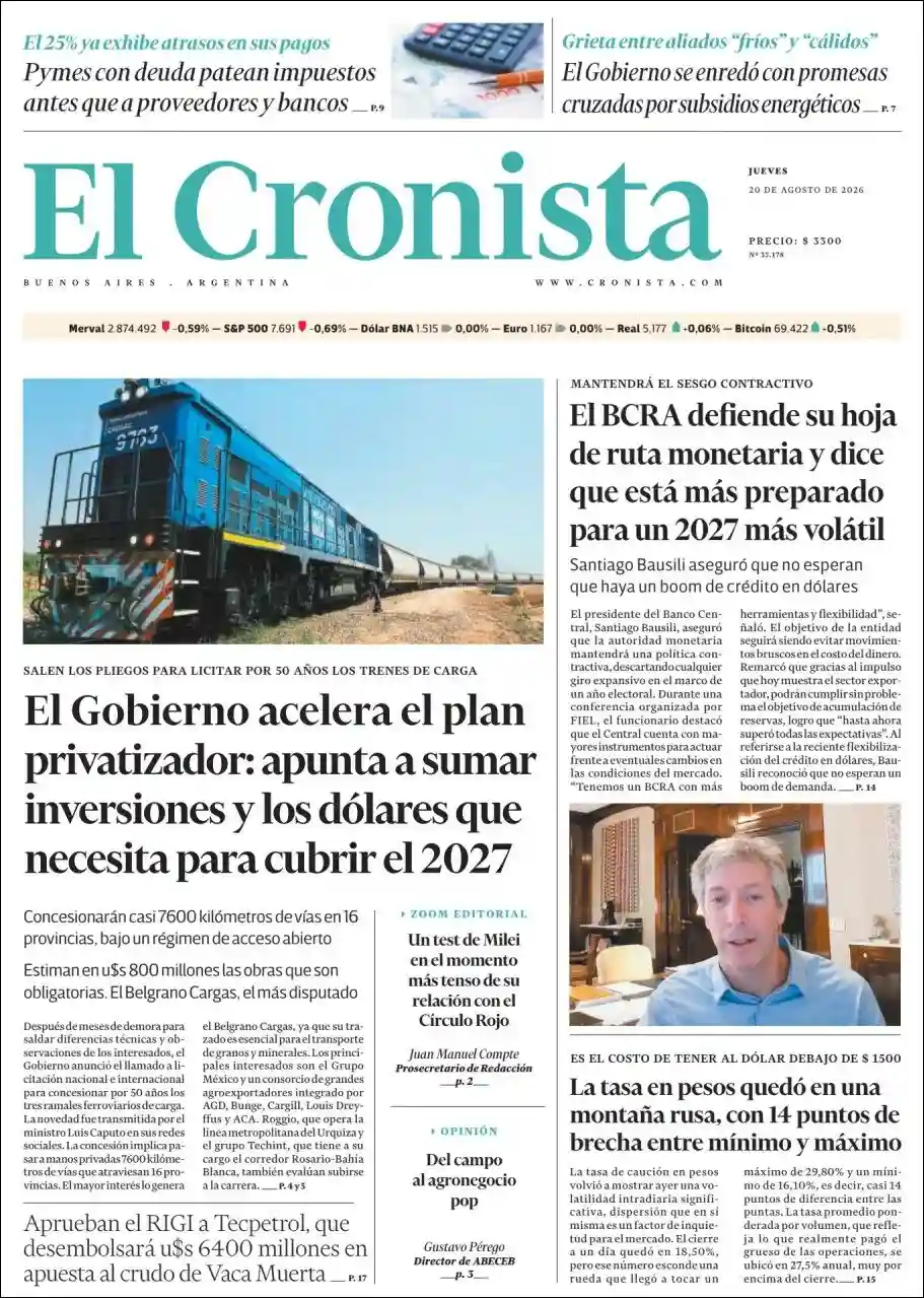 Estudios Max | CAPITAL ONLINE - Tapa del diario Cronista